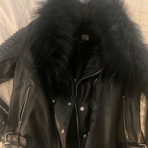 Cute stylish leather jacket